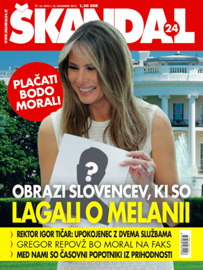 Novi Škandal24 objavlja obraze Slovencev, ki bodo plačali, ker so lagali o prvi dami ZDA