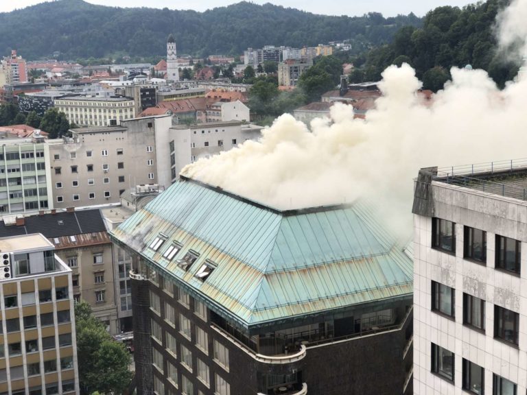 FOTO: ZAGOREL ZNANI HOTEL V SREDIŠČU GLAVNEGA MESTA Ulica je zaprta