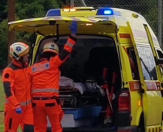 Zagorelo je v savni, eno osebo odpeljal rešilec