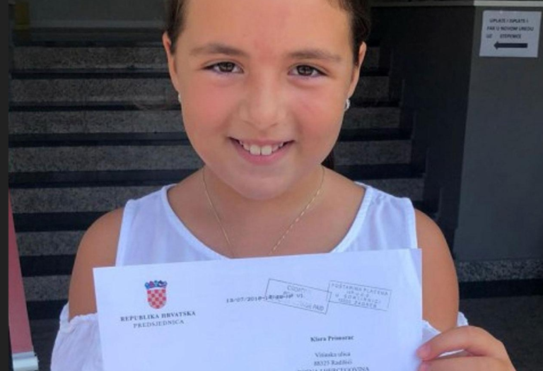 Deklica povabila hrvaško predsednico na rojstnodnevno zabavo. Poglejte, kaj ji je odpisala!
