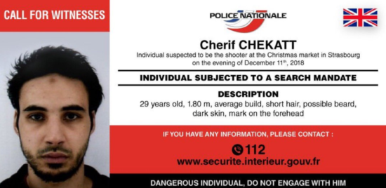 Vse o morilcu iz Strasbourga: Lovilo ga je 720 policistov, kaznivih dejanj obtožen že 27-krat!