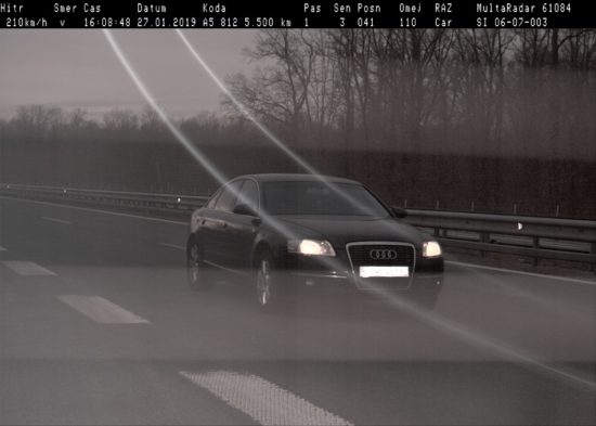 Romun divjal 210 km/h po prekmurski avtocesti