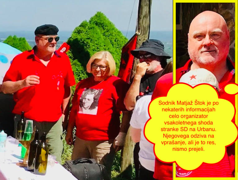 Matjaž Štok, mariborski sodnik z žura stranke SD, naj bi bil celo organizator strankarske prireditve