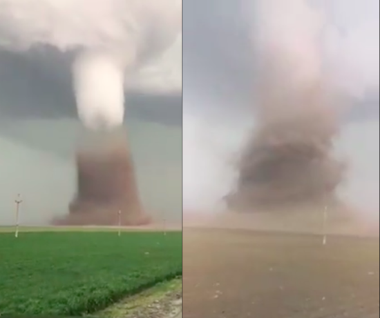 Vremenski pojav, ki ga v Evropi nismo vajeni: Močan tornado je prevračal celo avtobuse