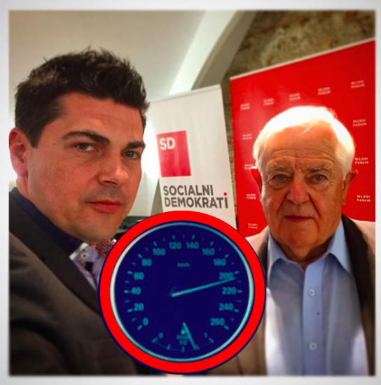 FOTO: Židanov sodelavec iz SD, ki prisega na BMW X5, po avtocesti več kot 200 na uro – pri tem pa še slikal