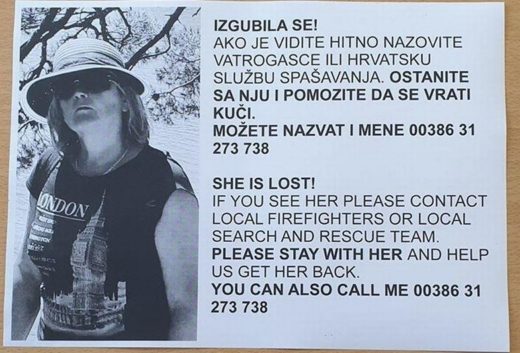FOTO: Družina trdi, da so slovensko turistko videli, ena največjih iskalnih akcij v zgodovini Hrvaške pa se nadaljuje