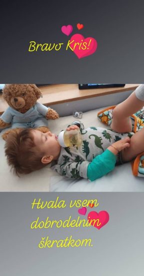 Kris prejel zdravilo, po prejetju se …