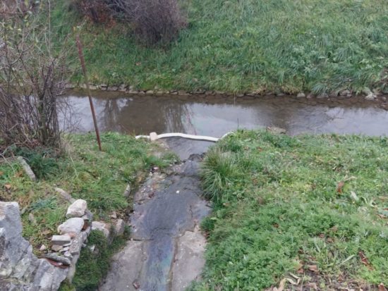 Na potoku Vrtojbica opazili neznano belo snov