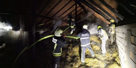 FOTO: 98 gasilcev se je borilo z obsežnim požarom na obrobju Ljubljane