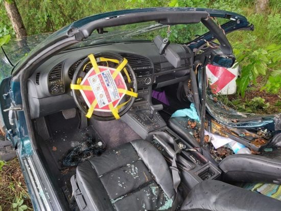 FOTO: Usodna vožnja s kabrioletom znamke BMW