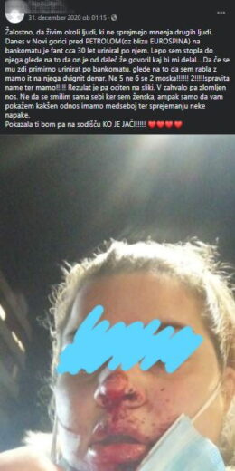 FOTO: Incident na zadnji dan starega leta v NOVI GORICI! Opozorila ga je naj ne urinira po bankomatu, on pa ji je …