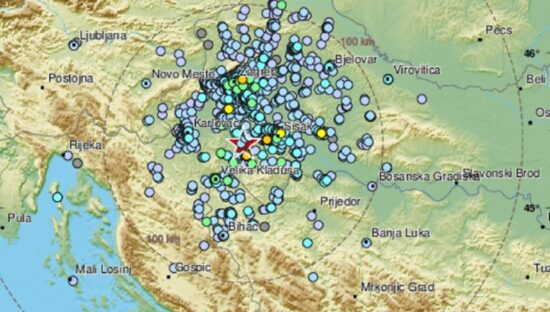 Potres magnitude 4.1 pri Petrinji