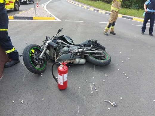 Motoristka v nesrečo