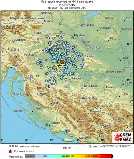 VIDEO: Potres magnitude 3,8 smo čutili v Sloveniji: Posnetek kamere priča, kako grozljivo je bilo