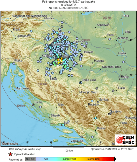 Ponoči Hrvaško ponovno streslo