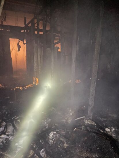 Hud požar v Trebnje, ostrešje uničeno v celoti