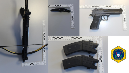 FOTO: S tem je že dlje časa grozil staršema, uporabil je celo nož