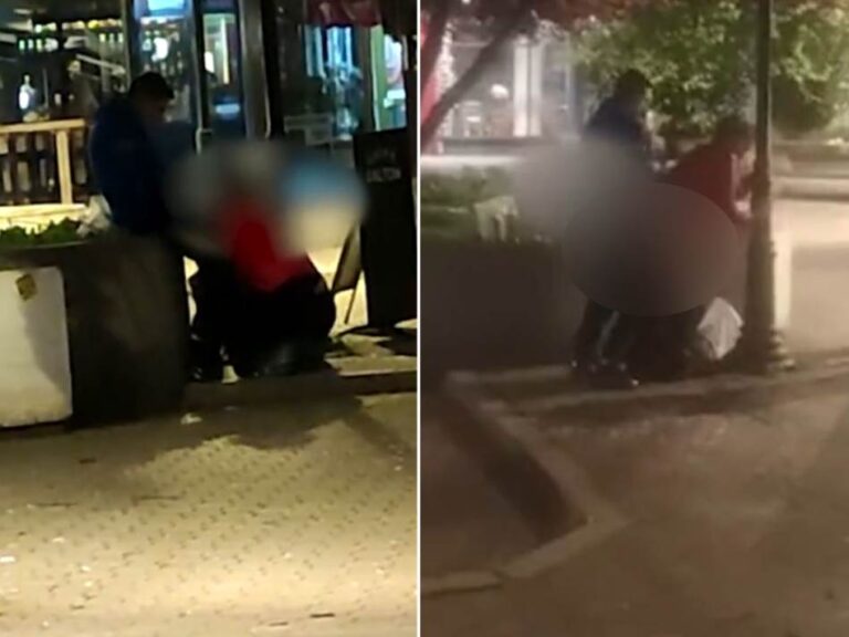 VIDEO: Policija našla par, ki se je predajal strastem v centru mesta! Mimoidoči so snemali, ženska pa …