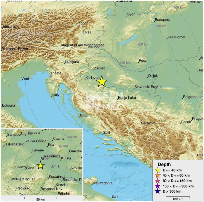 Pri Petrinji spet močneje zatreslo