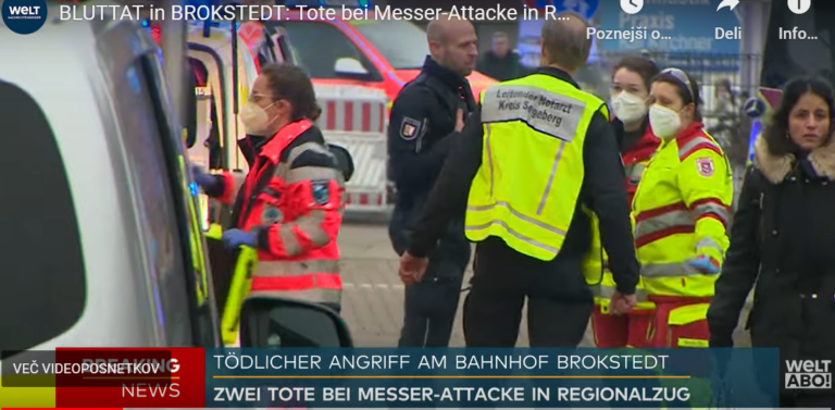 (VIDEO) Grozljiv pokol na potniškem vlaku: migrant, ki je z nožem divjal po vagonih, je dve osebi zabodel do smrti, pet je ranjenih